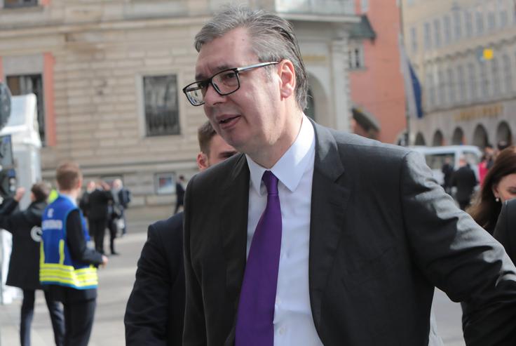 "Nikoli nisem bil nikogaršnji hlapec, kar za Grlića Radmana ne moremo reči," je puščico v Zagreb vrnil Aleksandar Vučić. | Foto: Guliverimage