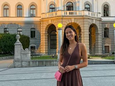 Ana Ivanović z družino obiskala Ljubljano