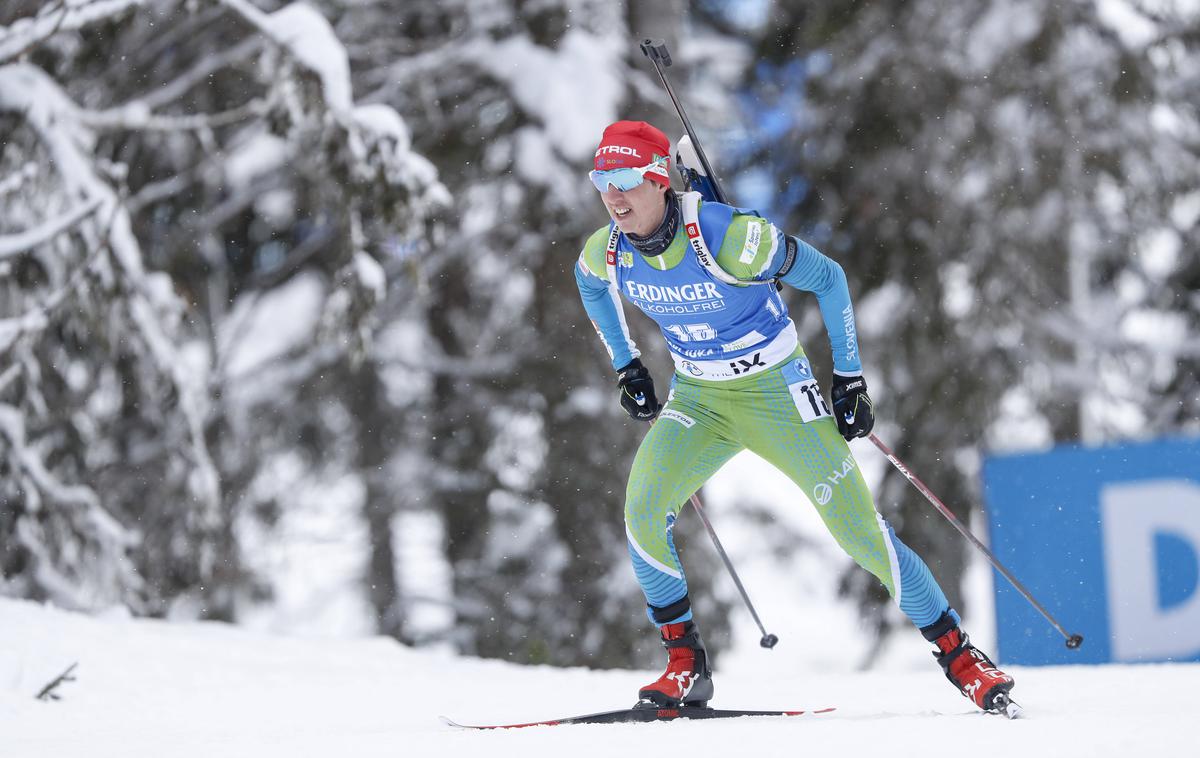 Miha Dovžan | Miha Dovžan je bil najboljši slovenski biatlonec na sprinterski tekmi svetovnega prvenstva na Pokljuki. | Foto Guliverimage
