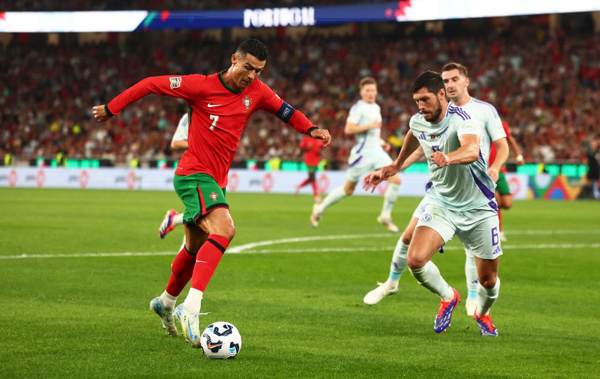 liga narodov Škotska Portugalska Cristiano Ronaldo | Cristiano Ronaldo je tekmo začel na klopi, a vstopil že v 46. minuti. | Foto Reuters