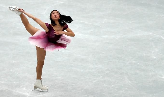 Japonka Kaori Sakamoto je po kratkem programu na 2. mestu. | Foto: Reuters