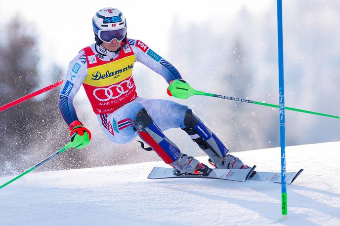 Henrik Kristoffersen | Henrik Kristoffersen je zmagal tudi slalom. | Foto Aleš Fevžer