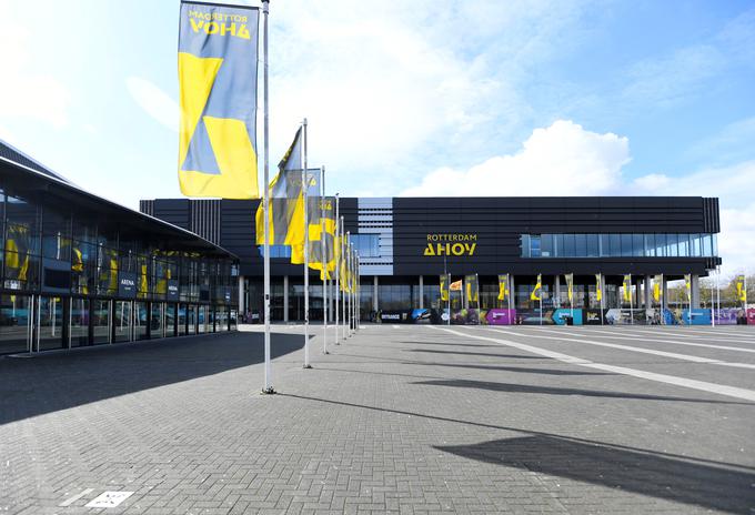 Koncertna dvorana Ahoy v Rotterdamu, ki bo - če bo šlo vse po načrtih - gostila letošnjo Evrovizijo. | Foto: Reuters