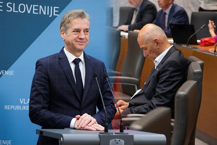 Golob pove, da je varnost nekaj, kar si vsi želimo, saj želimo vsi živeti v varnem okolju, in varnost ni ne leva ne desna, ampak je to je temeljna človekova pravica. Nadaljuje, da Janez Janša ni nikoli predlagal take zakonodaje. | Foto: STA