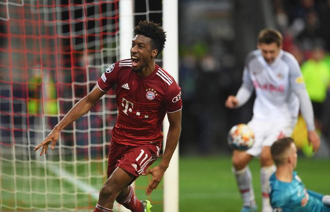 Bayern je na prvi tekmi osmine finala lige prvakov remiziral v Salzburgu, izenačujoči zadetek pa je v zadnji minuti dosegel Francoz Kingsley Coman. | Foto: Reuters