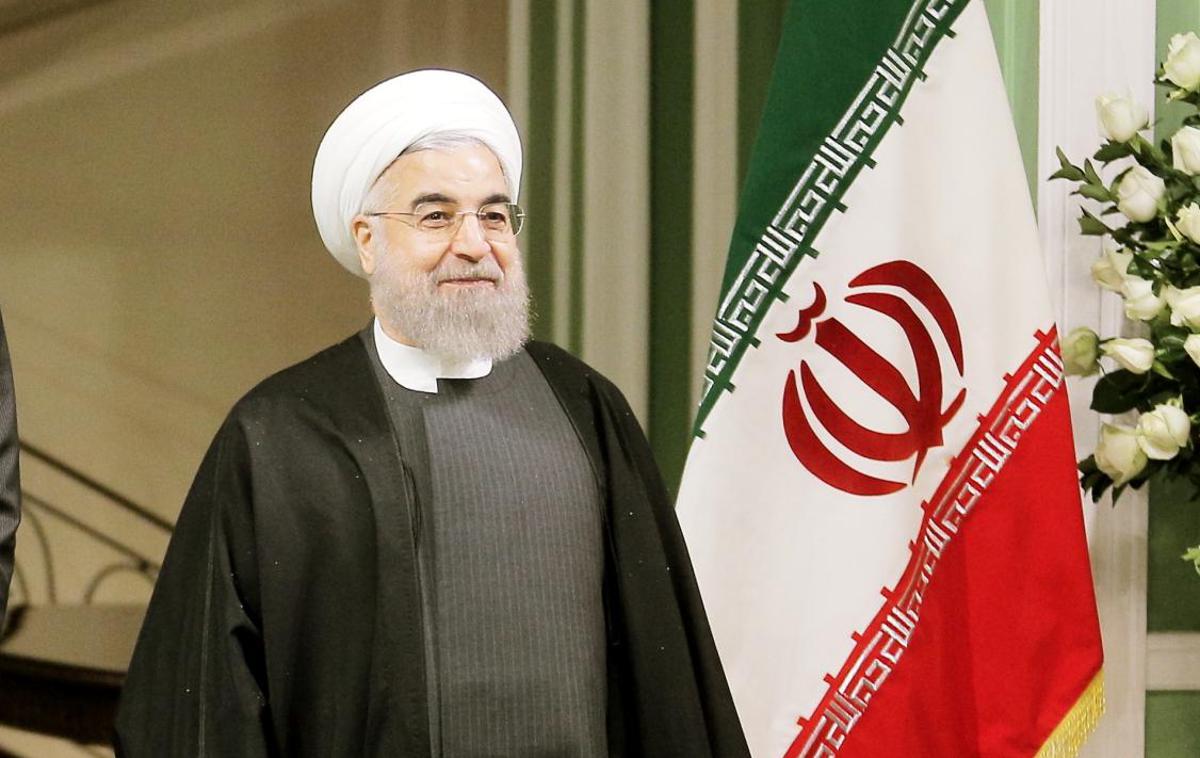Borut Pahor Hasan Rohani Iran | Iranski predsednik Hasan Rohani je v ponedeljek zagotovil, da bo njegova država kljub ameriškim sankcijam spoštovala jedrski sporazum. | Foto Daniel Novakovič/STA