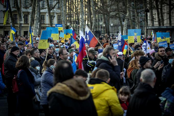 Shod v podporo Ukrajini | Foto: Ana Kovač
