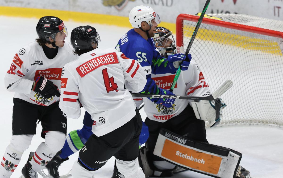 slovenska hokejska reprezentanca : Avstrija | Slovenski hokejisti se merijo z Avstrijci. | Foto Aleš Fevžer