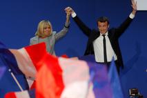 Emmanuel Macron in Brigitte Trogneux