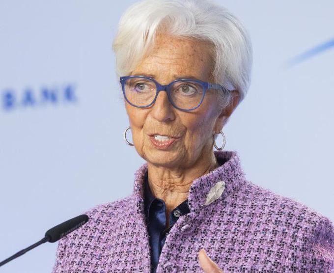 Christine Lagarde, predsednica Evropske centralne banke | Foto: Bor Slana/STA