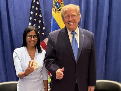Trump se je prvič srečal z venezuelsko predsednico