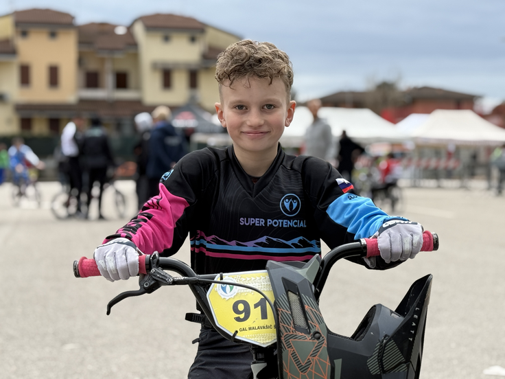 Gal Malavšič Šurca (ŠKD Super Potencial) je bil med fanti do deset let tudi finalist dirke za evropski pokal v Veroni.  | Foto: Gregor Pavšič