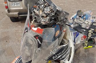 Slabe novice: Marčič po hudi nesreči predčasno končuje Dakar