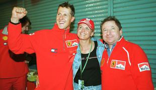 Schumacherjeva žena s skrivnostnim sporočilom oboževalcem