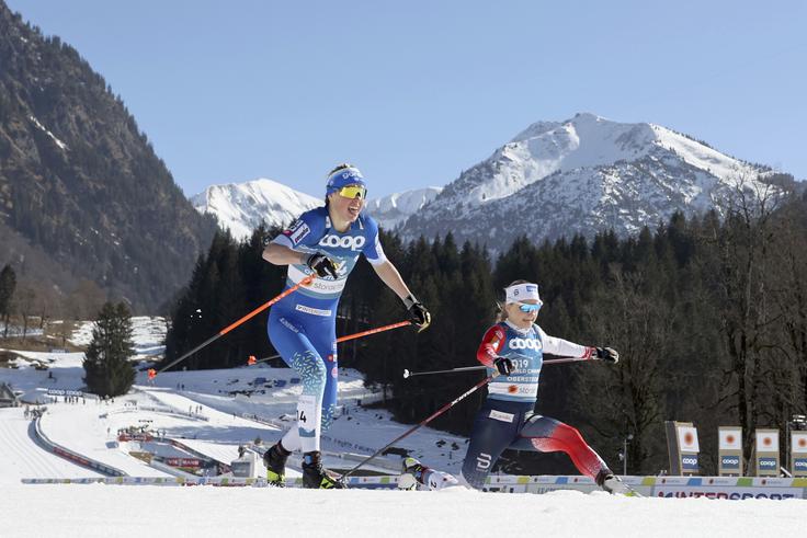 Anamarija Lampič na ciljni črti. Sprva je mislila, da je druga. | Foto: Guliverimage/Vladimir Fedorenko