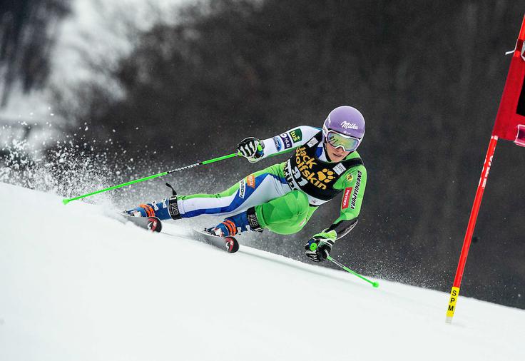 Ilka Štuhec je navdušila z nastopom v veleslalomu. | Foto: Vid Ponikvar