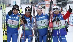 Zmaga ruskih biatlonk, Slovenke osme