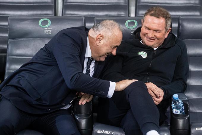 Predsednik NZS Radenko Mijatović in selektor sta lahko danes veliko bolj zadovoljna, kot sta bila pred nekaj dnevi. | Foto: Grega Valančič/Sportida
