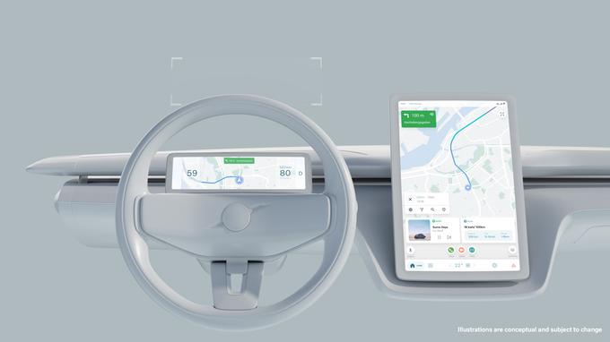 15-palčni zaslon v notranjosti, kjer bo Volvo z Googlom razvil naslednjo generacijo uporabniško prijaznega vmesnika. | Foto: Volvo
