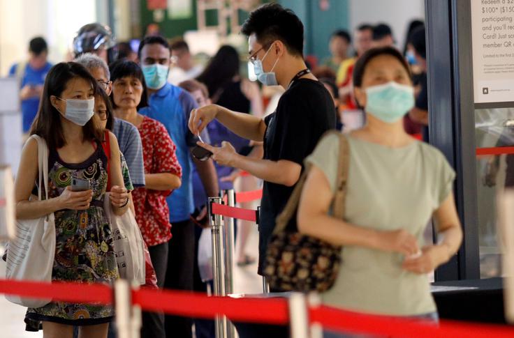 Singapur, epidemija, koronavirus | Foto: Reuters