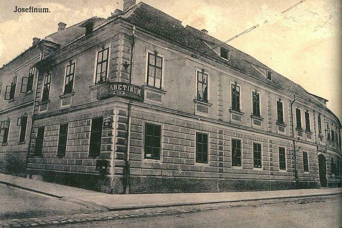 Jožefinum | Jožefinum leta 1905. V stavbi je v 19. stoletju delovala otroška bolnišnica in nato zavetišče za obnemogle služkinje in otroke. | Foto Wikipedia Commons