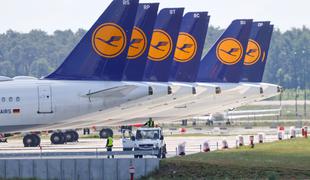 Lufthansa zaradi stavke osebja odpovedala 90 odstotkov poletov