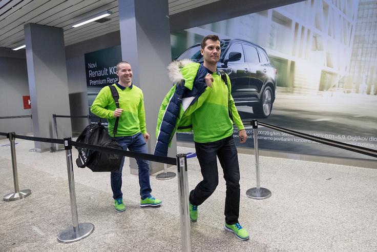 Drugi najstarejši olimpijec med hokejisti Marcel Rodman in Ken Ograjenšek, ki bo prvič okusil tekmovanje petih krogov. | Foto: Matic Klanšek Velej/Sportida