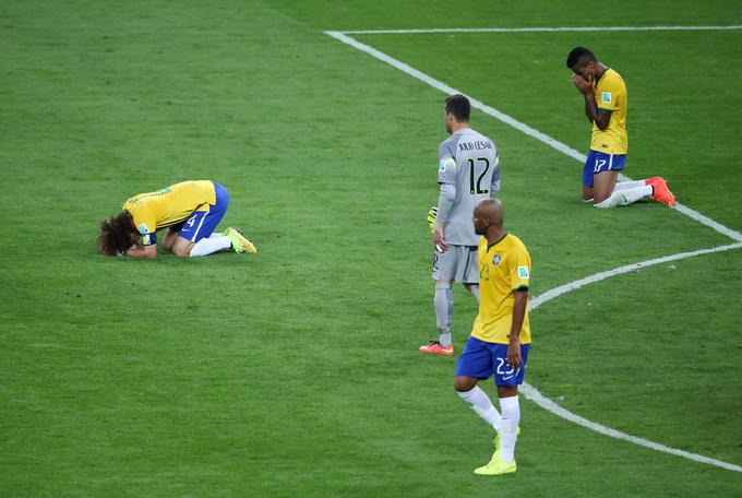 Brazilija ni skrivala želje, da bi na domačih tleh proslavljala naslov svetovnega prvaka, a se ji namera ni posrečila. Najprej je doživela polom proti Nemčiji, na tekmi za tretje mesto pa je bila nemočna še proti Nizozemski. | Foto: Reuters