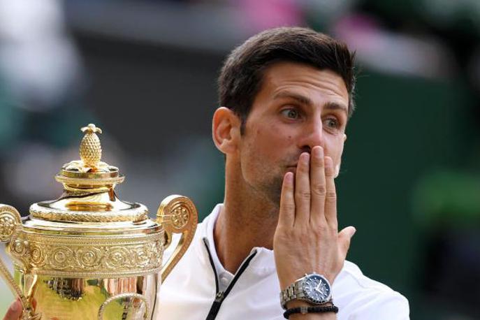 Novak Đoković | Novak Đoković je leta 2019 spisal neverjetno zgodbo, ko je po epskem dvoboju premagal Rogerja Federerja. | Foto Gulliver/Getty Images
