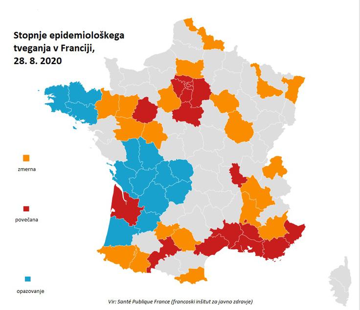 Francija, covid-19 | Foto: Santé Publique France