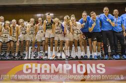 Mlade slovenske košarkarice evropske prvakinje divizije B do 16 let