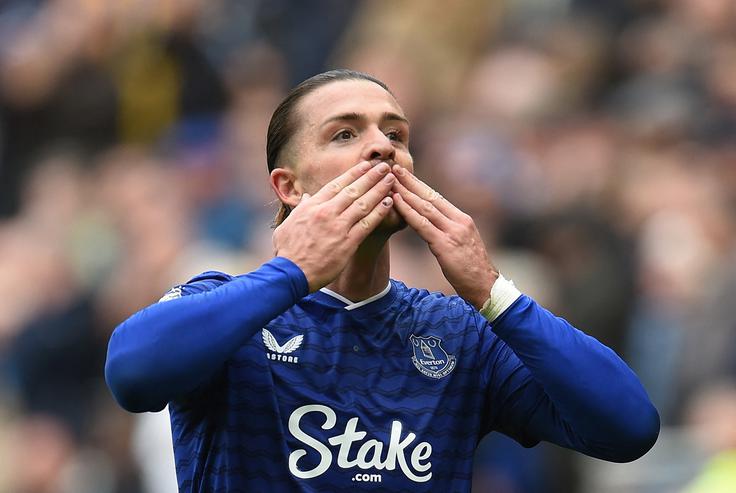 Jack Grealish je popeljal Everton do zmage v sodnikovem podaljšku. | Foto: Reuters