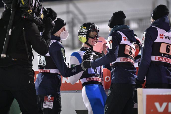 smučarski skoki ekipna tekma | Slovenski skakalci so na ekipni tekmi zasedli drugo mesto. | Foto Guliverimage