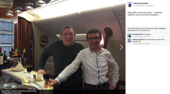 Lani je Koprivnikar iz Dubaja potoval z letalom airbus. Letos bo tja letel z vladnim falconom. | Foto: Facebook