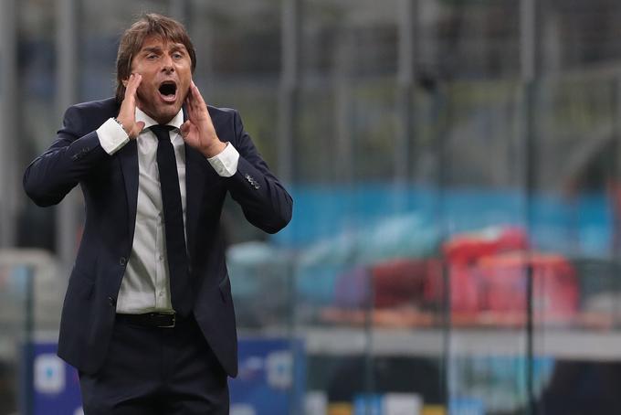 Trener Interja Antonio Conte bi z današnjim uspehom v Nemčiji popravil slabši vtis Milančanov po uvodnem domačem remiju s Slavio. | Foto: Getty Images