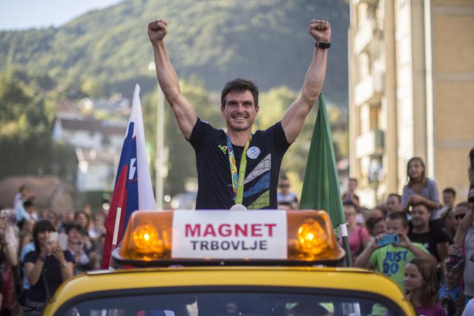 Peter Kauzer sprejem Hrastnik Rio 2016 | Foto: Matej Leskovšek