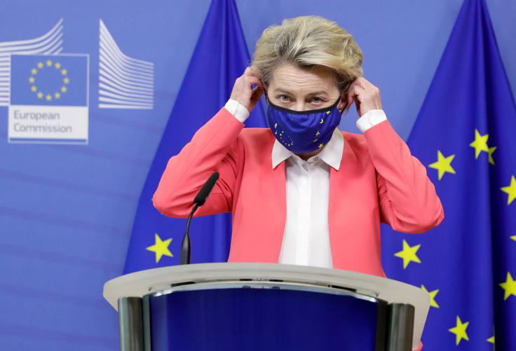 Von der Leynova pravi, da bo EU imela že v juliju dovolj cepiv za cepljenje 70 odstotkov odraslih. | Foto: Reuters