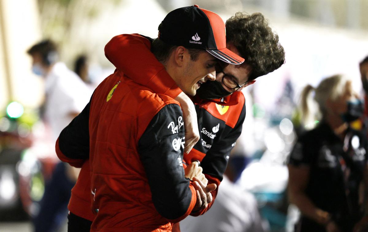 Melbourne Leclerc Ferrari | Charles Leclerc in Mattia Binotto jasno zadovoljna po VN Avstralije. | Foto Reuters