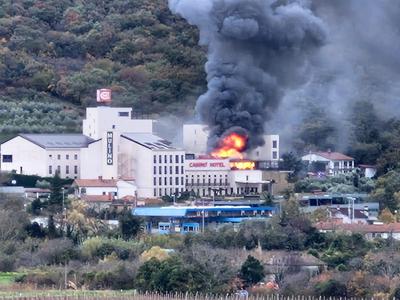 V igralnici Mulino na hrvaški strani sečoveljske meje izbruhnil požar