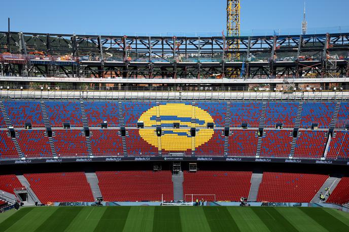 Camp Nou Barcelona | Barcelona ta konec tedna še ne bo mogla gostiti tekmeca na prenovljenem stadionu Camp Nou. | Foto Reuters