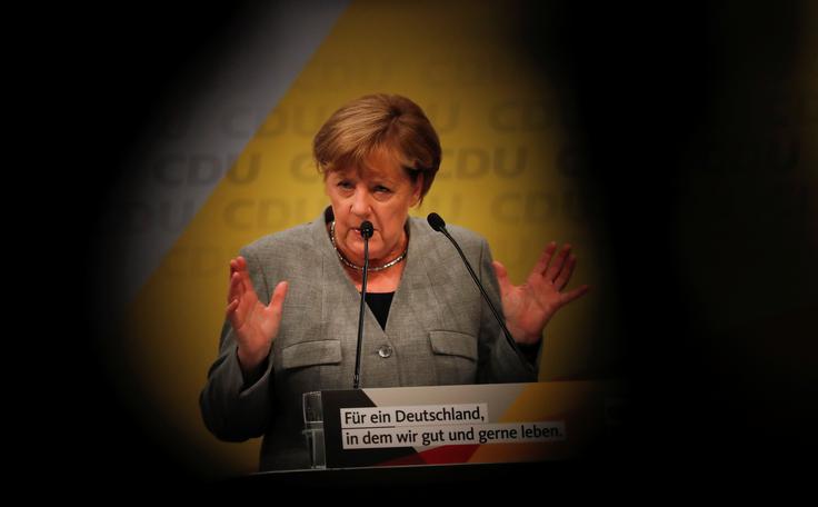 Angela Merkel med predvolilnim srečanjem v Dortmundu | Foto: Reuters
