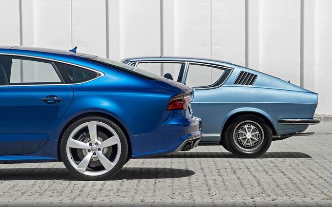 100 coupe S in prva generacija A7 - oblikovna podobnost je več kot očitna. | Foto: Audi