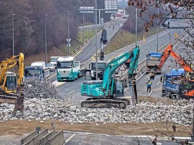 Nadhoda nad ljubljansko severno obvoznico so porušili