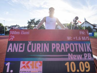 Čurin Prapotnik postavil slovenski rekord na 100 m