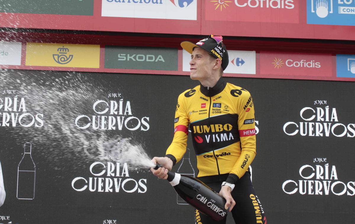 Jonas Vingegaard Vuelta 2023 | Jonas Vingegaard je zmago v 13. etapi Dirke po Španiji posvetil svoji hčerki Fridi, ki danes praznuje 3. rojstni dan. Fotografija je z Dirke po Franciji. | Foto Guliverimage