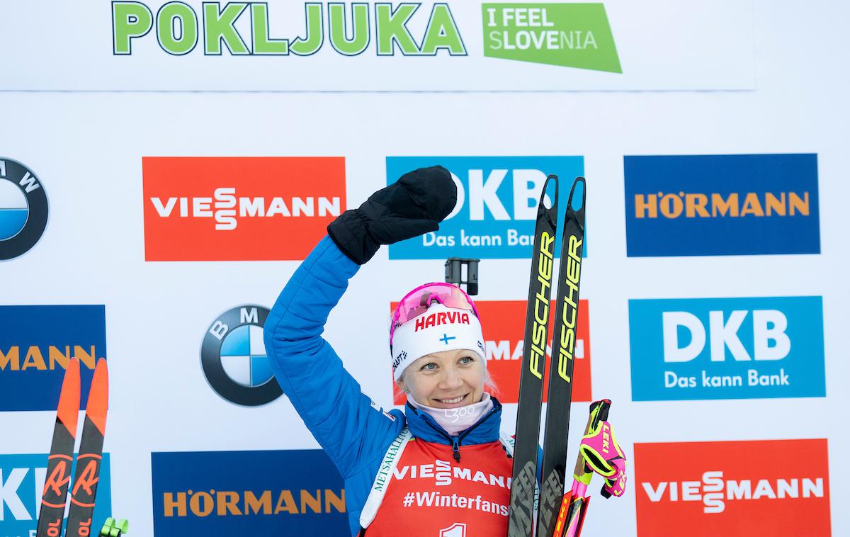 Biatlon Pokljuka zasledovalna tekma ženska | Kaisa Mäkäräinen je zmagovalka zasledoalne tekme na Pokljuki. | Foto Urban Urbanc/Sportida