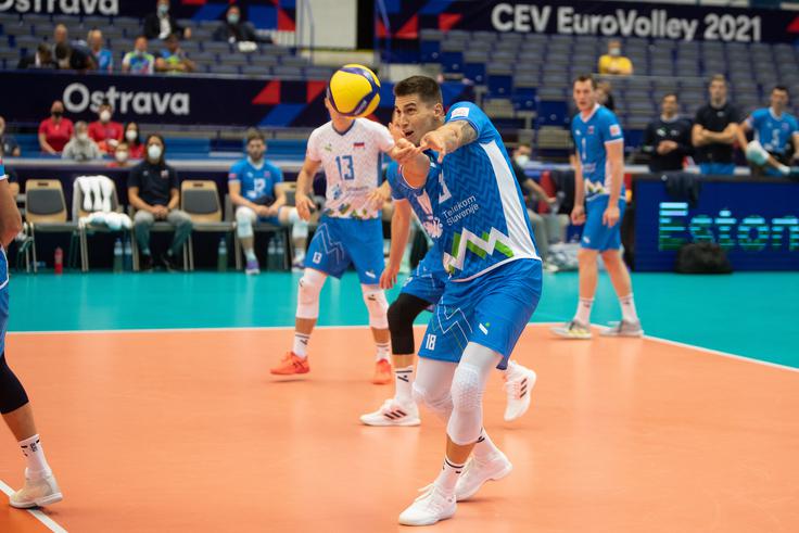 Črna gora - Slovenija, EP v odbojki 2021 | Foto: CEV