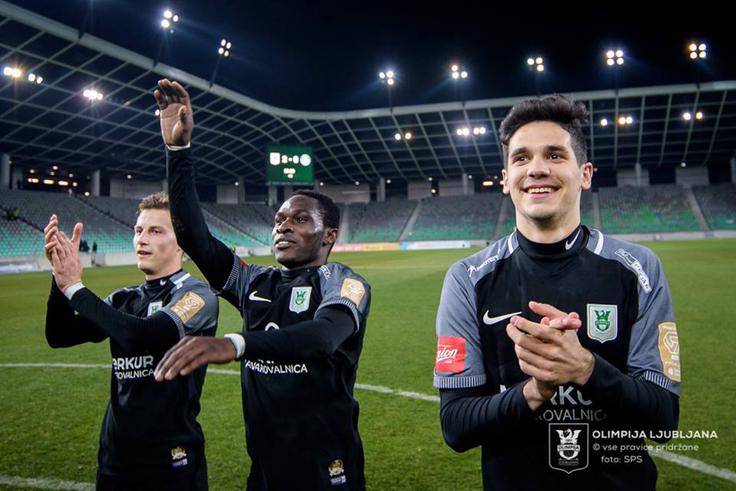 Matija Burin (desno) je drugi mladinec Olimpije, ki je debitiral za člane v letu 2019. | Foto: NK Olimpija/SPS