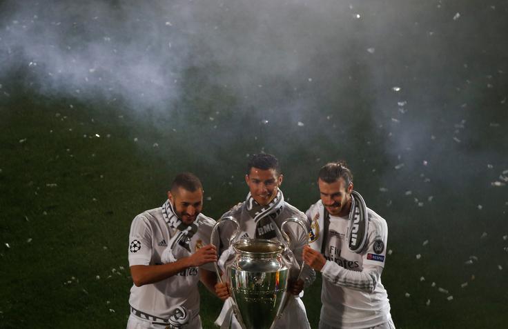 Gareth Bale, Karim Benzema in Cristiano Ronaldo sestavljajo trojec BBC. | Foto: Reuters
