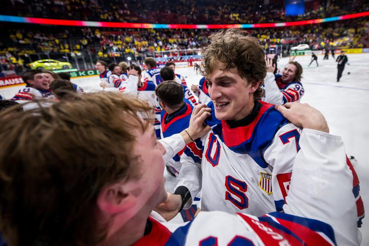 Tage Thompson je dosegel zmagoviti zadetek v podaljšku za ZDA. | Foto: Guliverimage